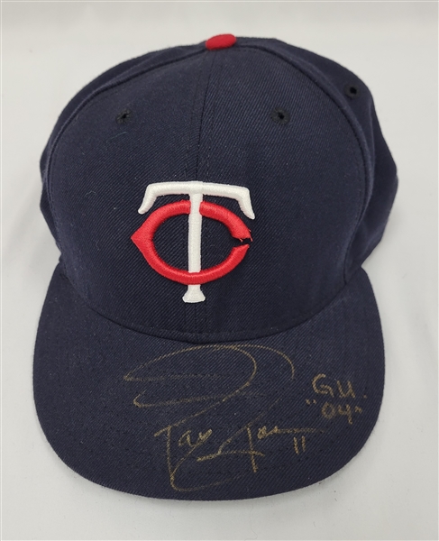 Jacque Jones 2004 Minnesota Twins Game Used & Autographed Hat