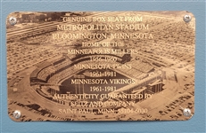 Metropolitan Stadium Refurbished Genuine Box Seat #6 *Tony Oliva's Retired Number*