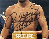 Lot of 3 Manny Pacquaio Autographed & Inscribed 'Pacman' 16x20 Photos PSA/DNA