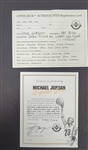 Michael Jordan Autographed Signature Card Series LE #793/1000 UDA