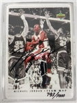 Michael Jordan Autographed Signature Card Series LE #793/1000 UDA