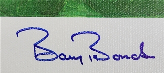 Barry Bonds Autographed Steve Hoskins 500th HR Canvas Lithograph LE /500 35x18 PSA/DNA