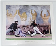 Barry Bonds Autographed 2001 Record Season 34x31 Artist Lithograph