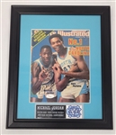 Michael Jordan Autographed North Carolina Sports Illustrated Framed Magazine JSA
