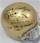 Rudy Ruettiger Autographed Full Size Replica Helmet w/ 'The Sack' Play & Inscriptions PSA/DNA & JSA