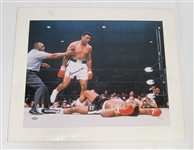 Muhammad Ali Over Liston Autographed Mounted 16x20 Photo OA & Steiner