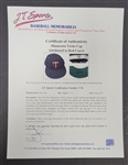 Rod Carew c. 1975 Minnesota Twins Game Used & Autographed Hat w/ John Taube LOA *From A.L. Batting Title Season*