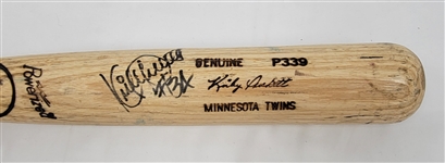 Kirby Puckett c. 1992-95 Minnesota Twins Game Used & Autographed Bat PSA/DNA GU 10