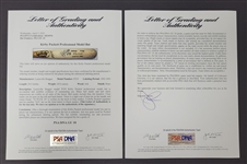 Kirby Puckett c. 1992-95 Minnesota Twins Game Used & Autographed Bat PSA/DNA GU 10
