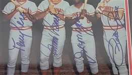 'Big Red Machine' Autographed & Framed 11x14 Photo w/ Perez, Bench, Morgan, & Rose