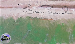 Barry Bonds Autographed 2001 Record Season 34x31 Artist Lithograph