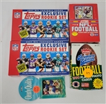 Unopened Football Card Lot w/ 1990 Fleer & 2007 Topps