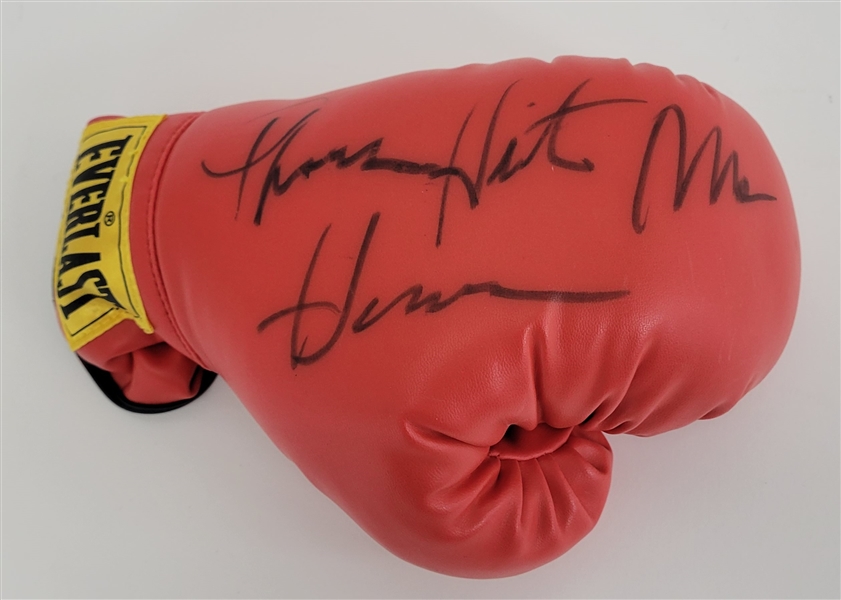 Thomas "Hitman" Hearns Autographed Boxing Glove w/ LOA