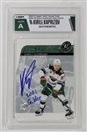 Kirill Kaprizov Autographed & Inscribed 2020-21 Upper Deck Young Guns #YG-8 Rookie Card HGA Auth A
