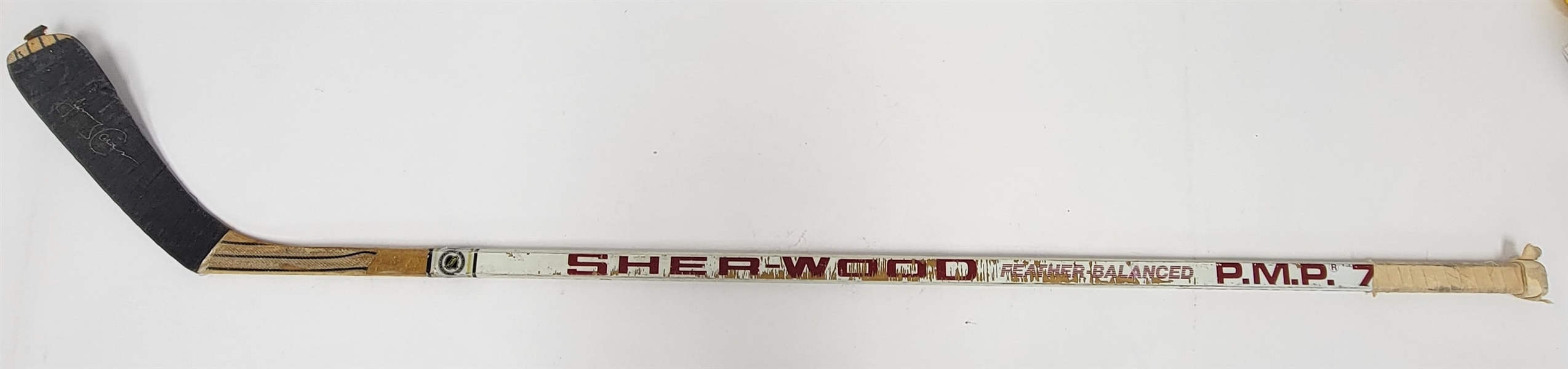 Jimmy Carson Game Used & Autographed Hockey Stick
