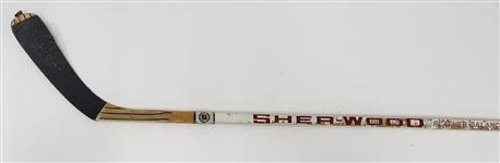 Jimmy Carson Game Used & Autographed Hockey Stick