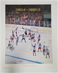 Neal Broten & Dave Christian Dual Autographed 1980 Miracle On Ice 16x20 Lithograph