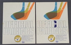 Lot of 2 1970 Westchester Classic Official Pairings Guide w/ Nicklaus & Palmer