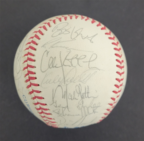 1992 Minnesota Twins Team Signed Baseball w/ Kirby Puckett Beckett LOA