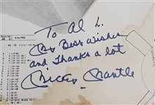 Mickey Mantle Autographed & Inscribed 18x24 Lithograph w/ Beckett LOA