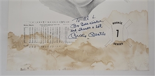 Mickey Mantle Autographed & Inscribed 18x24 Lithograph w/ Beckett LOA