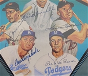 1984 MLB Hall of Fame Inductees Autographed & Framed 8x10 Ron Lewis Photo & Commemorative Plate w/ Beckett LOA