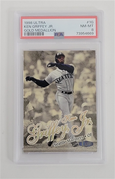Ken Griffey Jr. 1998 Ultra #1G Gold Medallion PSA 8