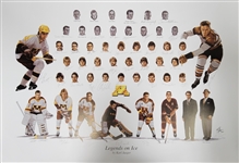 Minnesota Gophers Autographed 27.5x39 Hockey Lithograph Signed by 45 of 50 All-Time Gophers w/ Herb Brooks LE #185/250 Beckett LOA