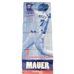 Joe Mauer Autographed & Inscribed Metrodome Walkway Banner MLB