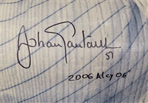 Johan Santana Autographed & Inscribed Metrodome Walkway Banner JSA