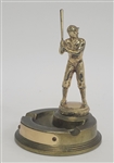 Baseball Player Brass Ashtray