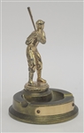 Baseball Player Brass Ashtray
