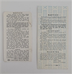 Lot of 2 1965 World Series Ticket Stubs