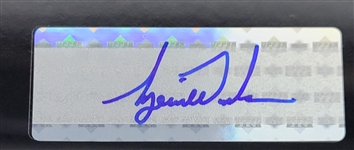 Tiger Woods Autographed Upper Deck Champions Lounge Print in Style of Upper Deck Rookie Card