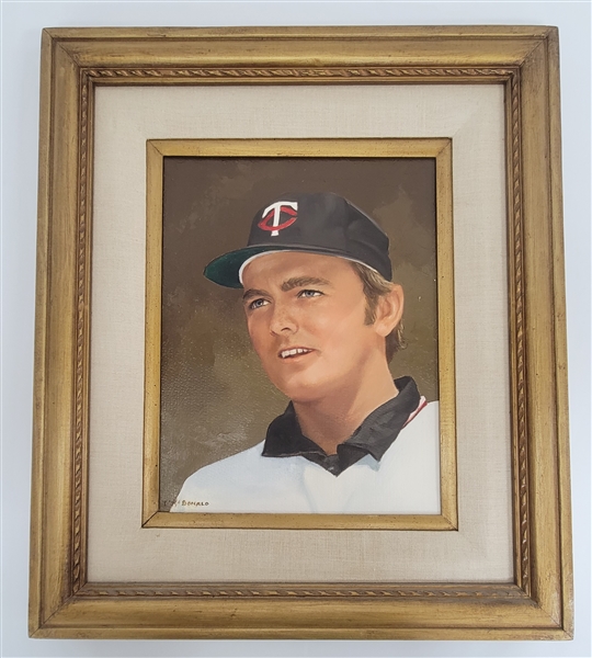Bert Blyleven 1973 Minnesota Twins All Star Game Portrait Player Gift w/Blyleven Signed Letter of Provenance