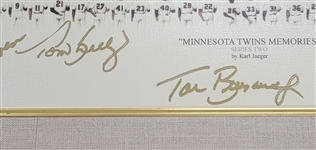 Bert Blyleven 1987 World Series Champions “Minnesota Twins Memories” Signed Canvas by Jaeger LE #28/87 w/Blyleven Signed Letter of Provenance