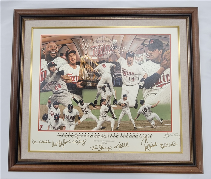 Bert Blyleven 1987 World Series Champions “Minnesota Twins Memories” Signed Canvas by Jaeger LE #28/87 w/Blyleven Signed Letter of Provenance