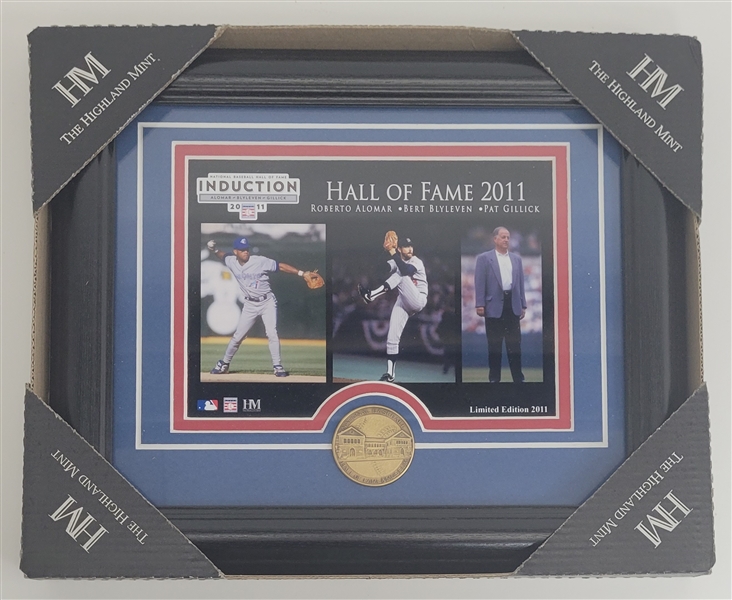 Bert Blyleven 2011 Hall of Fame Induction Coin and Photo from Highland Mint w/Blyleven Signed Letter of Provenance 