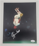 Lot of 2 Warren Spahn & Ozzie Smith Autographed 8x10 Photos and Frank Thomas Autographed Magazine JSA & PSA/DNA