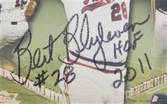 Bert Blyleven Metrodome Memories Canvas by Karl Jaeger Hand Signed w/Blyleven Signed Letter of Provenance