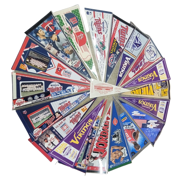 Collection of Minnesota Sports Pennants
