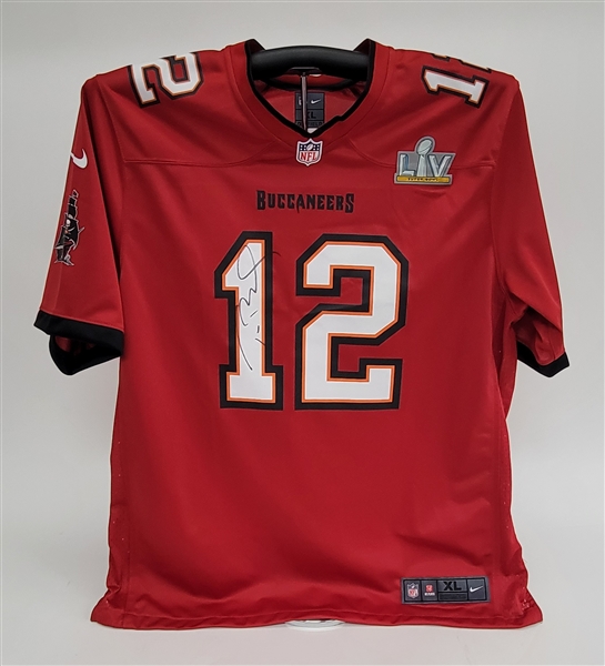 Tom Brady Autographed Authentic Tampa Bay Buccaneers Super Bowl LV Jersey w/ Beckett LOA & Letter of Provenance