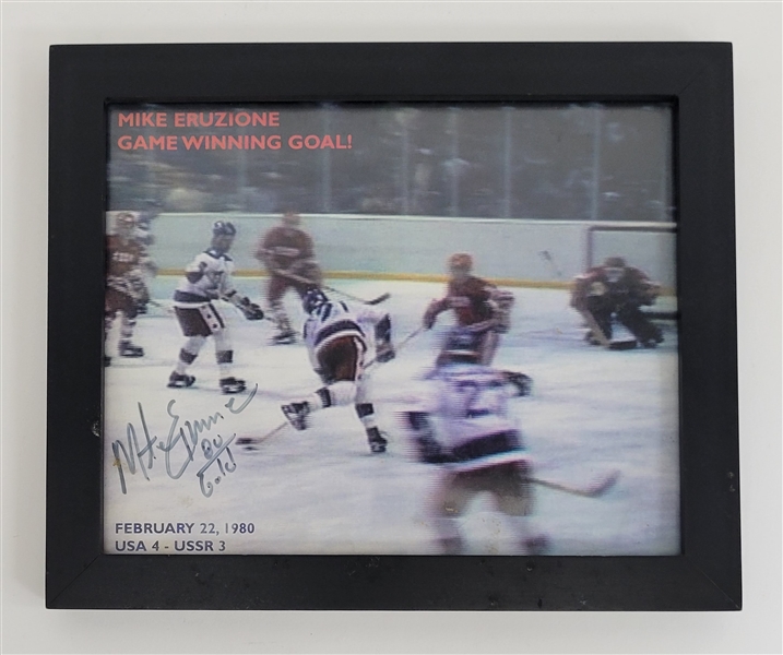 Mike Eruzione Autographed & Framed 8x10 Photo