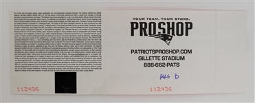 Tom Brady Autographed Super Bowl XLIX Transfer Ticket w/ Beckett LOA & Letter of Provenance