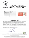 Tom Brady Autographed Super Bowl XLIX Transfer Ticket w/ Beckett LOA & Letter of Provenance