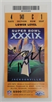 Tom Brady Autographed Super Bowl XXXIX Ticket w/ Beckett LOA & Letter of Provenance