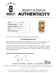 Tom Brady Autographed 2000 Orange Bowl Ticket w/ Beckett LOA & Letter of Provenance