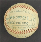 Bert Blyleven 1973 20th Win Game Used Final Out Stat Baseball - Sept. 26, 1973 - Twins vs Athletics w/Blyleven Signed Letter of Provenance