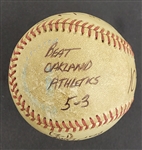 Bert Blyleven 10th Win of 1987 Season Game Used Stat Baseball Twins vs Athletics w/Blyleven Signed Letter of Provenance