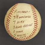 Bert Blyleven 10th Win of 1987 Season Game Used Stat Baseball Twins vs Athletics w/Blyleven Signed Letter of Provenance